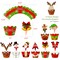 Wrapables Christmas Cupcake Toppers and Wrappers, Holiday Party Supplies (Set of 128)